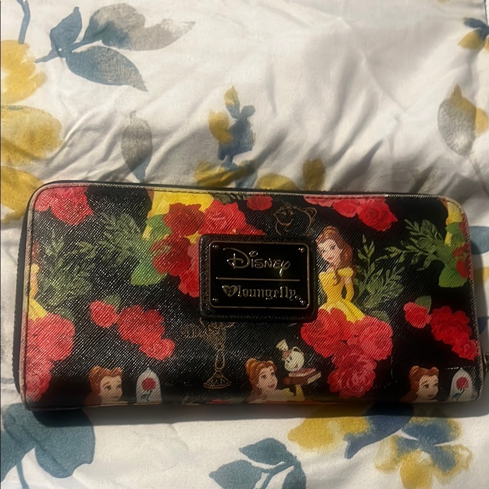 Disney Women's Beauty and the Beast Floral Wallet